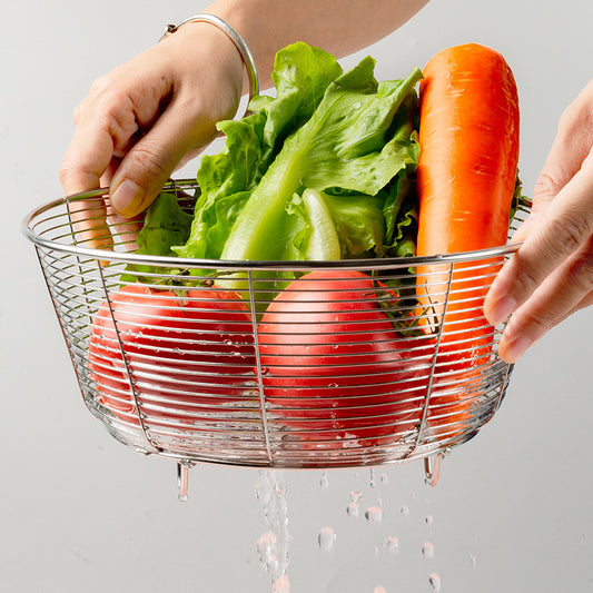Round Stainless Steel Kitchen Colander