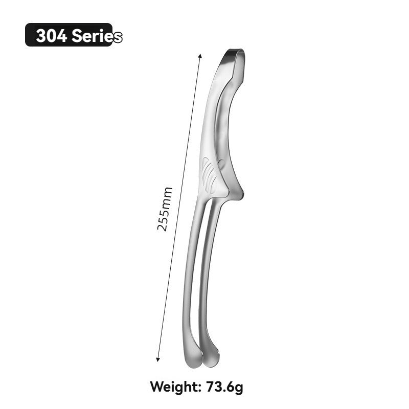 Stainless Steel Round-Head Anti-Scald BBQ Tongs