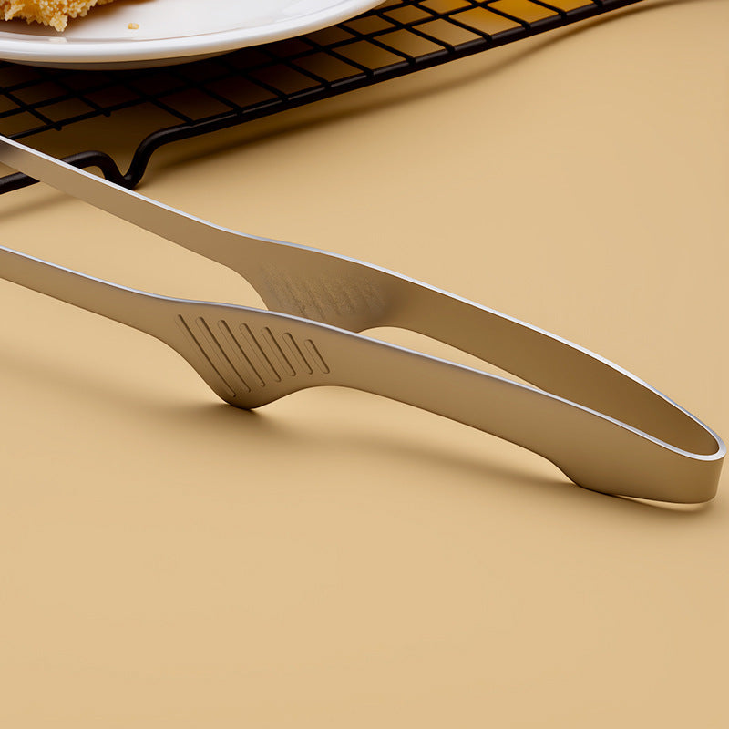Stainless Steel Round-Head Anti-Scald BBQ Tongs