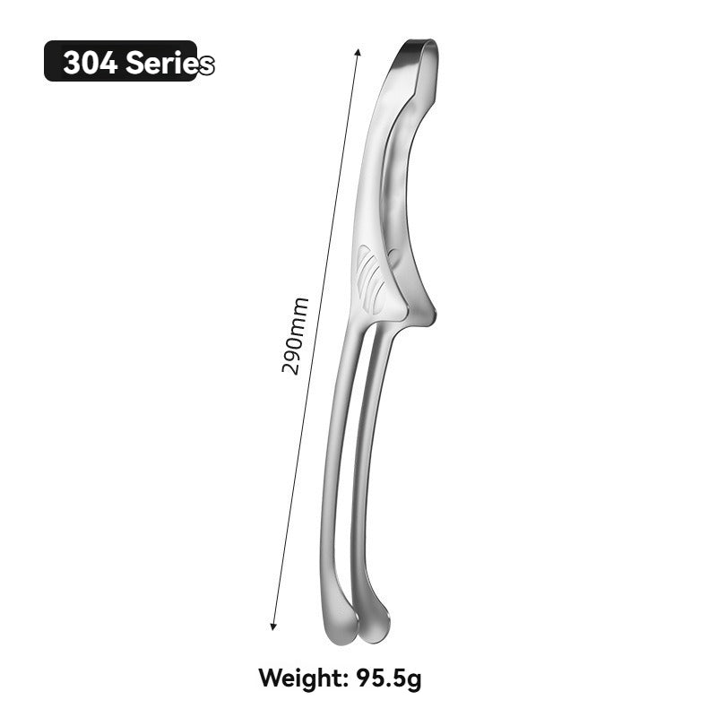 Stainless Steel Round-Head Anti-Scald BBQ Tongs