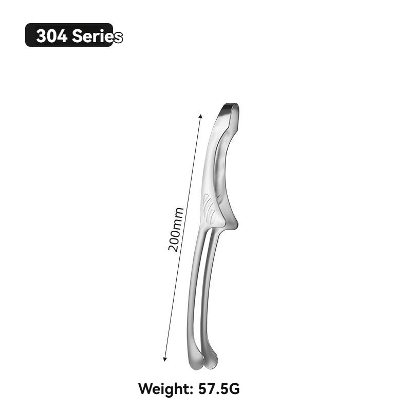 Stainless Steel Round-Head Anti-Scald BBQ Tongs