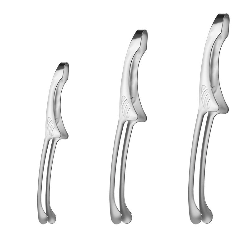 Stainless Steel Round-Head Anti-Scald BBQ Tongs