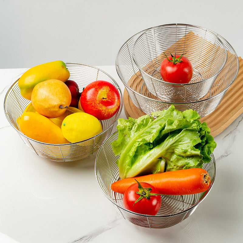 Round Stainless Steel Kitchen Colander