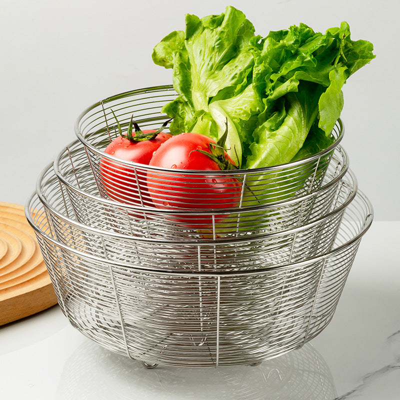 Round Stainless Steel Kitchen Colander